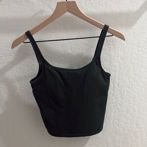 Lululemon Athletica Black Fitted Crop Tank Top